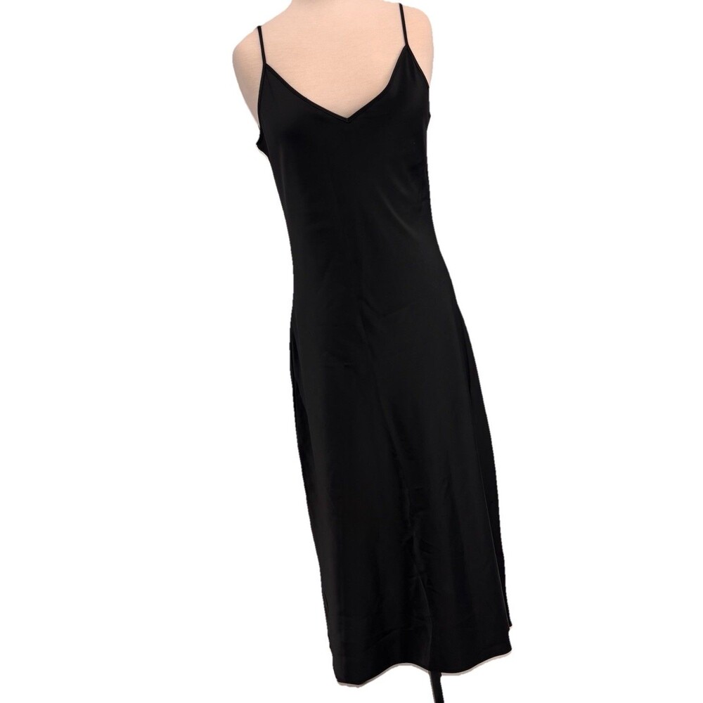 House Of Harlow 1960 Satin Slip Dress Size Xs Black Long